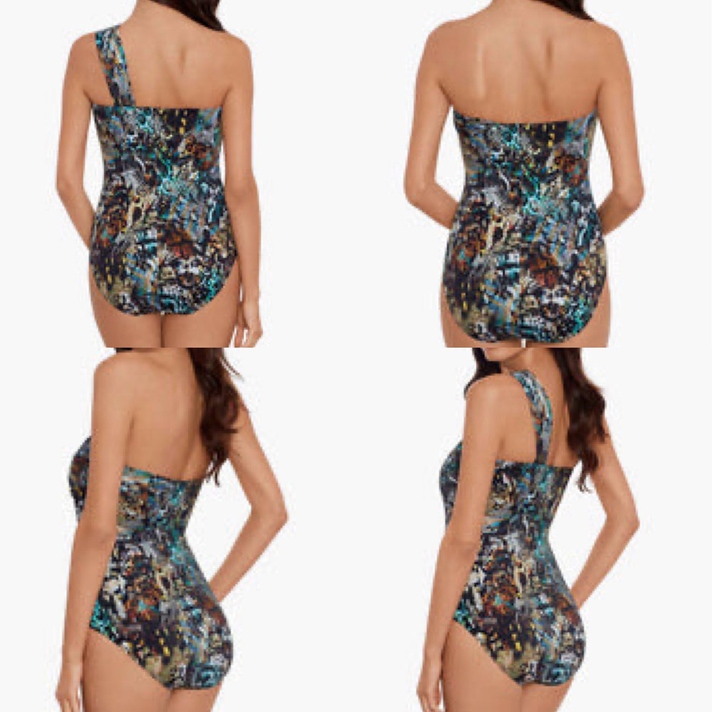 MagicSuit Goddess One Piece Swimsuit Posh Mosh Animal Print One Shoulder - Picture 14 of 14